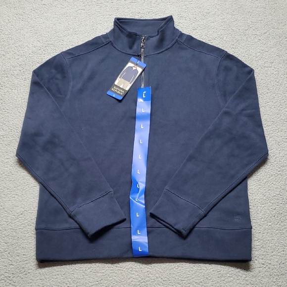Banana Republic Men's Navy Quarter-Zip Sweater Size L